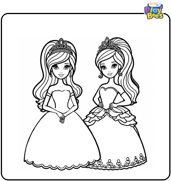 Barbie Princess Coloring Page