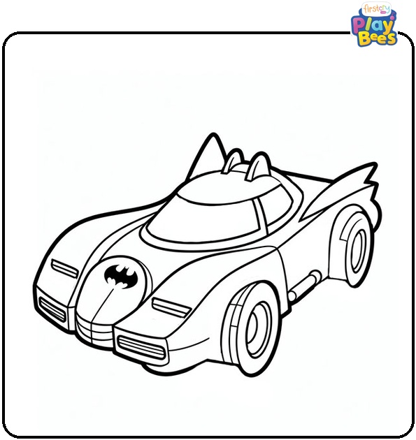 Batman Car Coloring Page Batman Car Coloring Page