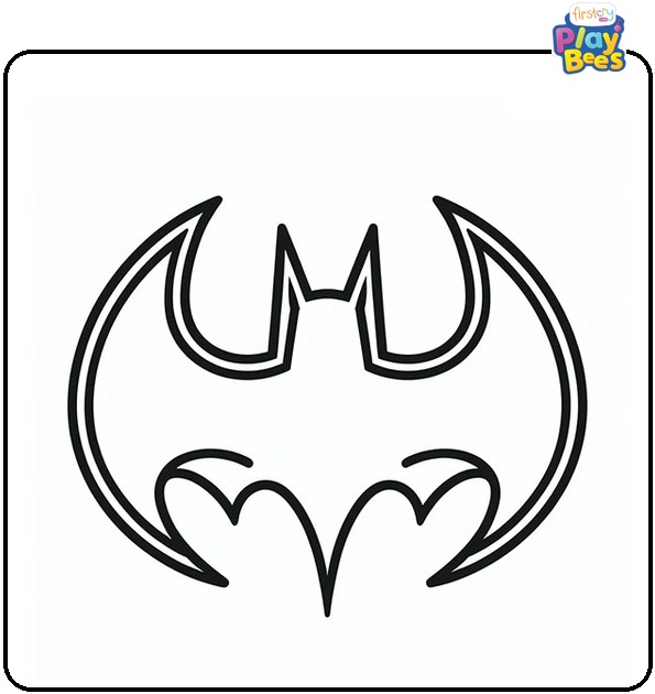 Batman Logo Coloring Page Batman Logo Coloring Page
