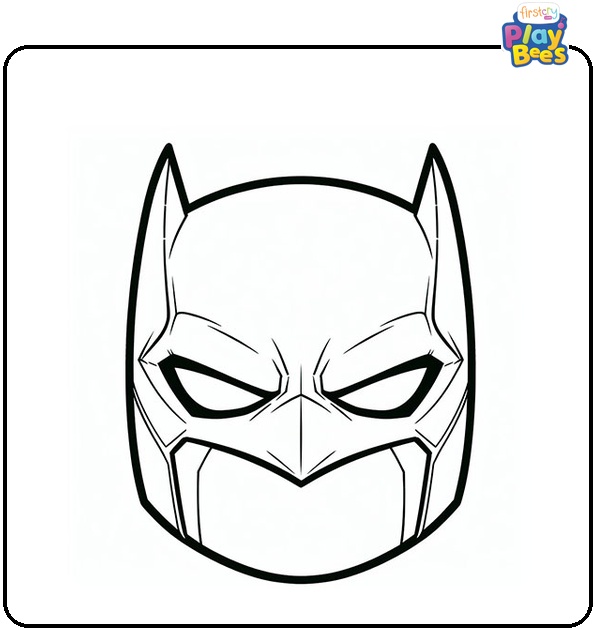 Batman Mask Coloring Page Batman Mask Coloring Page