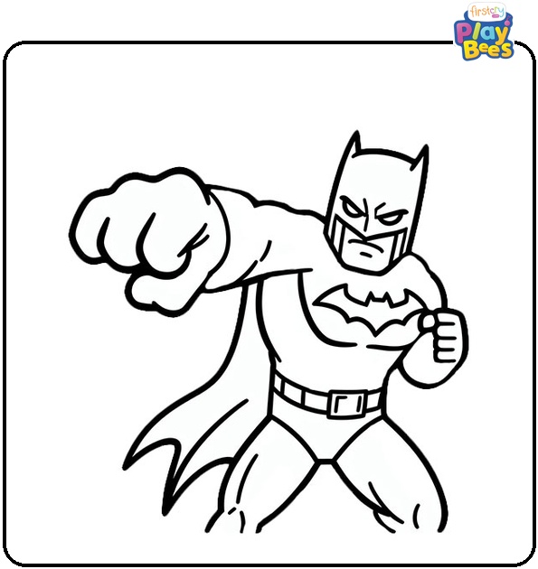 Batman Punching Coloring Page Batman Punching Coloring Page
