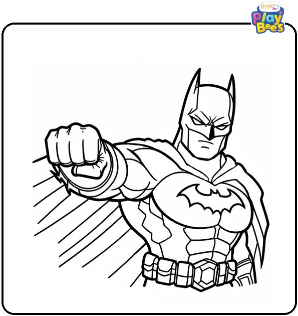 Batman Superhero Coloring Page