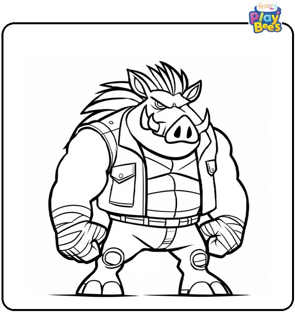 Bebop Mutant Warthog Coloring Page