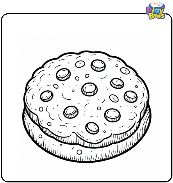 Big Cookie Coloring Page Big Cookie Coloring Page