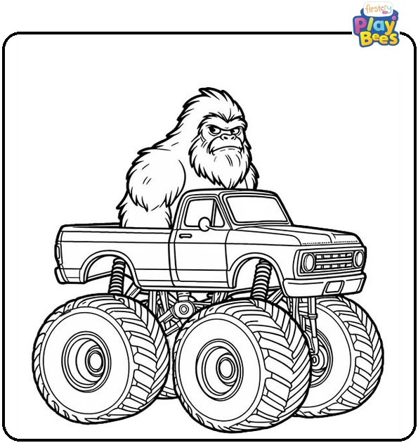 Bigfoot Monster Truck Coloring Page Bigfoot Monster Truck Coloring Page