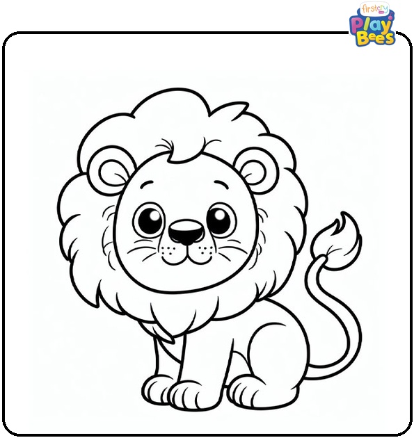 Cartoon Lion Coloring Page