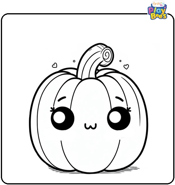Cartoon Pumpkin Coloring Page