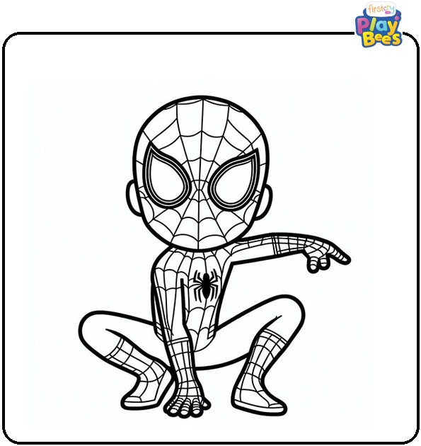 Cartoon Spiderman Coloring Page Cartoon Spiderman Coloring Page