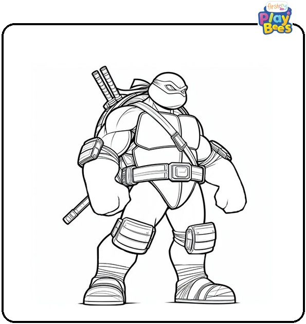 Casey Jones from TMNT Coloring Page