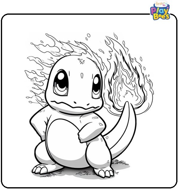 Charmander of Pokemon Coloring Page
