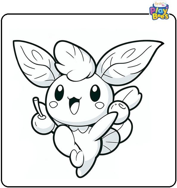 Cherubi Pokemon Coloring Page