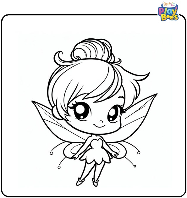 Chibi Tinkerbell Coloring Page Chibi Tinkerbell Coloring Page