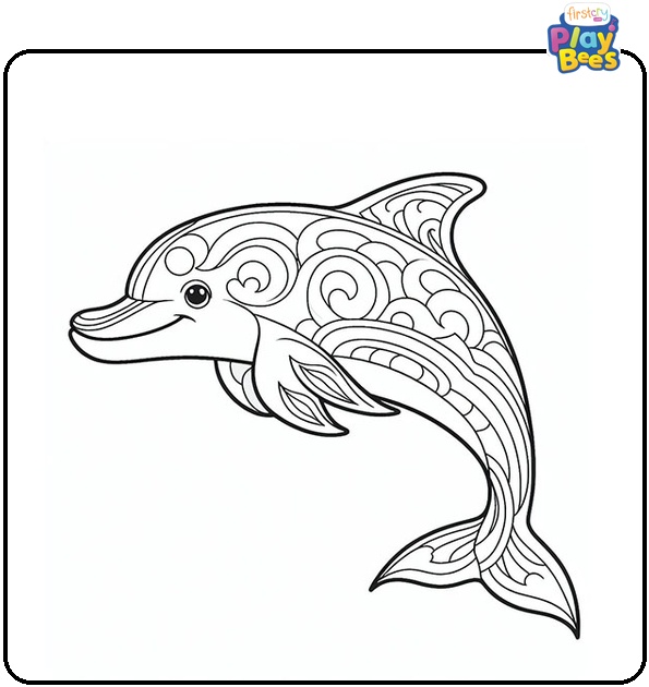 Chinese White Dolphin Coloring Page