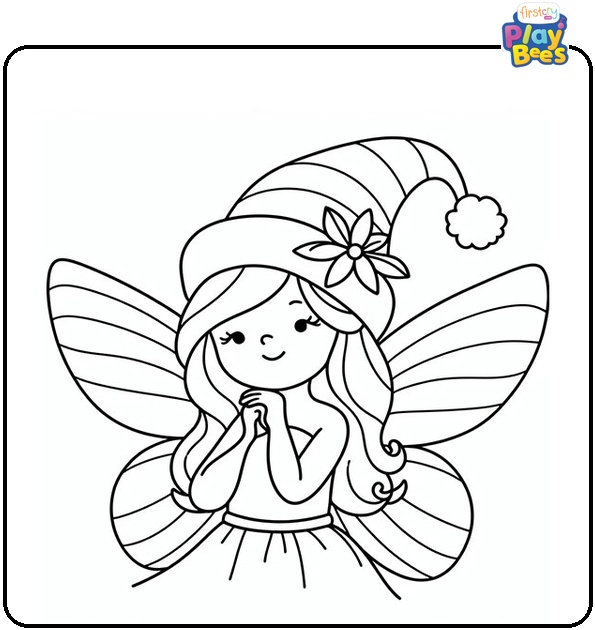 Christmas Fairy Coloring Page Christmas Fairy Coloring Page