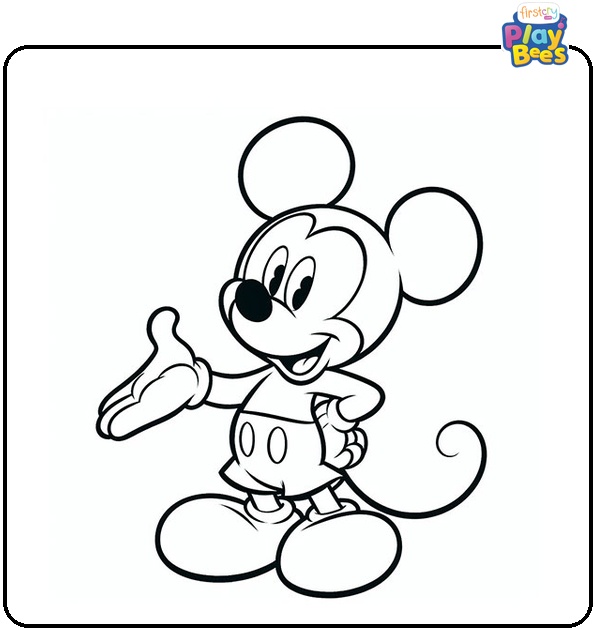 Classic Mickey Mouse Coloring Page Classic Mickey Mouse Coloring Page