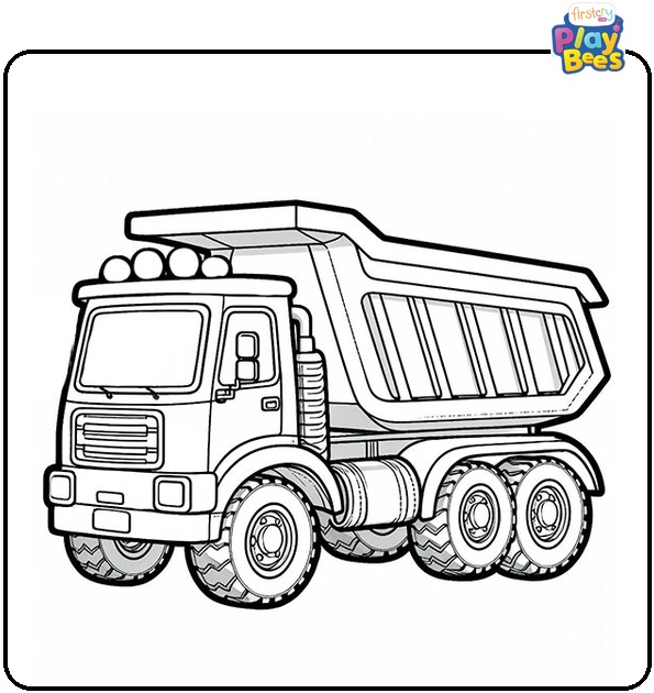 Construction Truck Coloring Page
