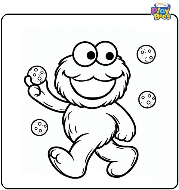 Cookie Monster Walking Coloring Page Cookie Monster Walking Coloring Page