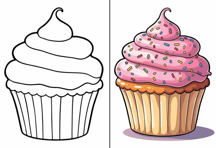 Cupcake Coloring Pages – Free Printables for Kids