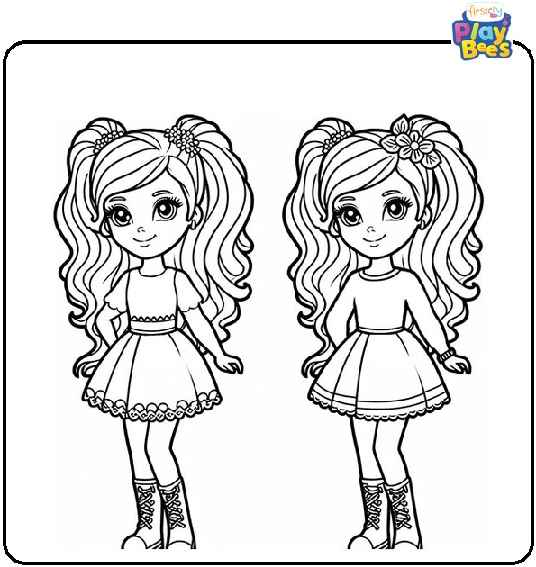 Cute Barbie Coloring Page