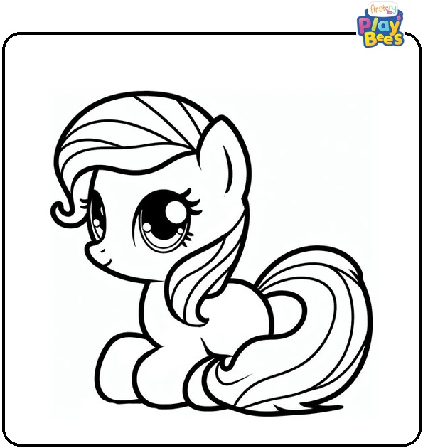 Cute My Little Pony Coloring Page