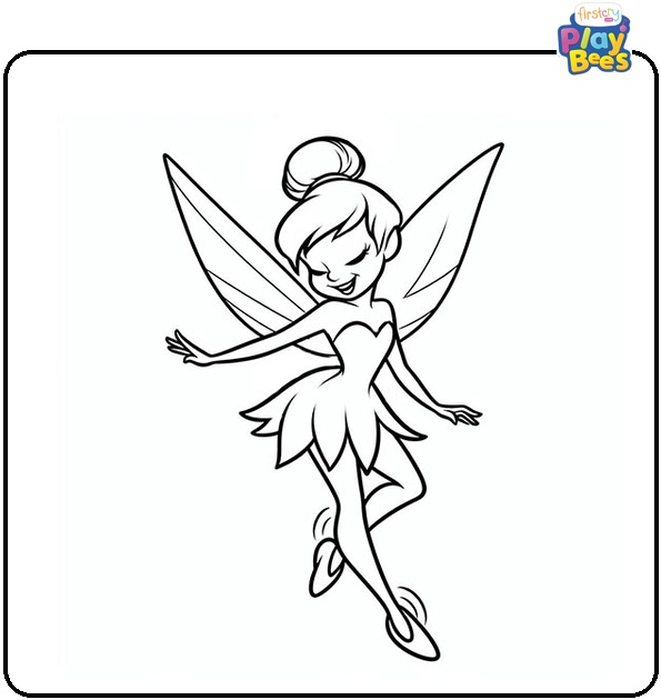 Dancing Tinkerbell Coloring Page Dancing Tinkerbell Coloring Page
