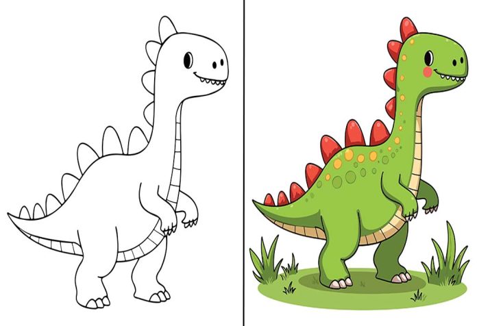 Dinosaur Coloring Pages – Free Printable Sheets & Pictures