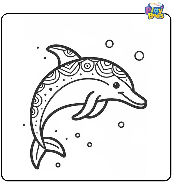 Dolphin Mandala Coloring Page