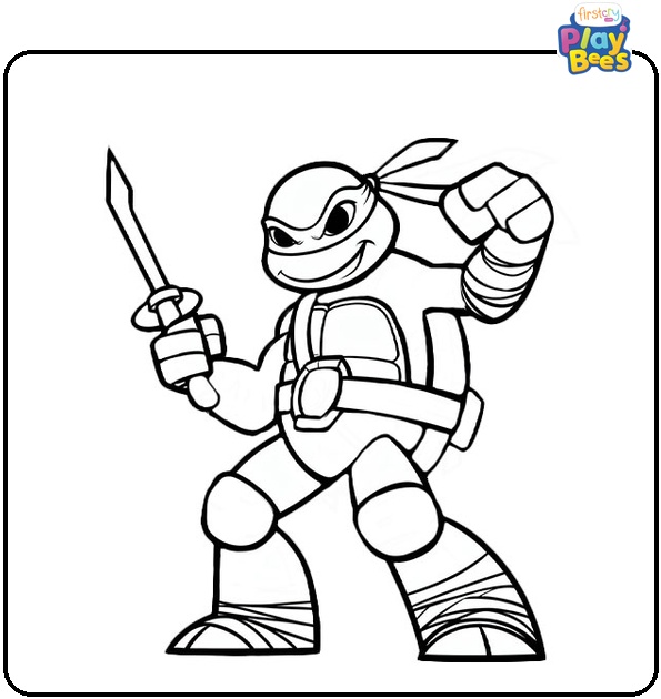 Donatello Ninja Turtle Coloring Page