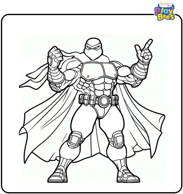 Donatello Superhero Coloring Page