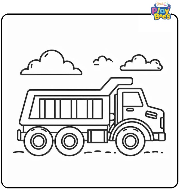 Dump Truck Coloring Page