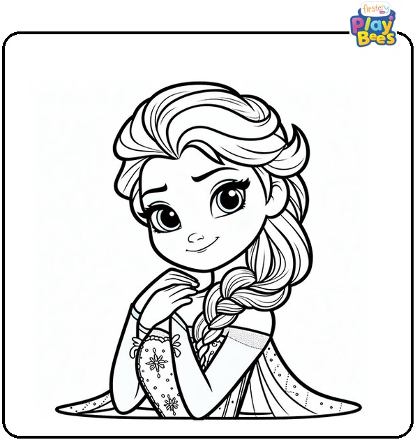 Elsa Frozen Coloring Page