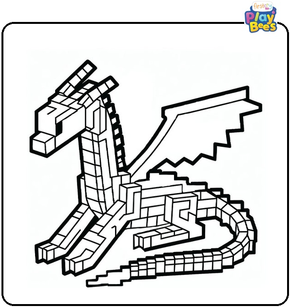 Ender Dragon Minecraft Coloring Page Ender Dragon Minecraft Coloring Page