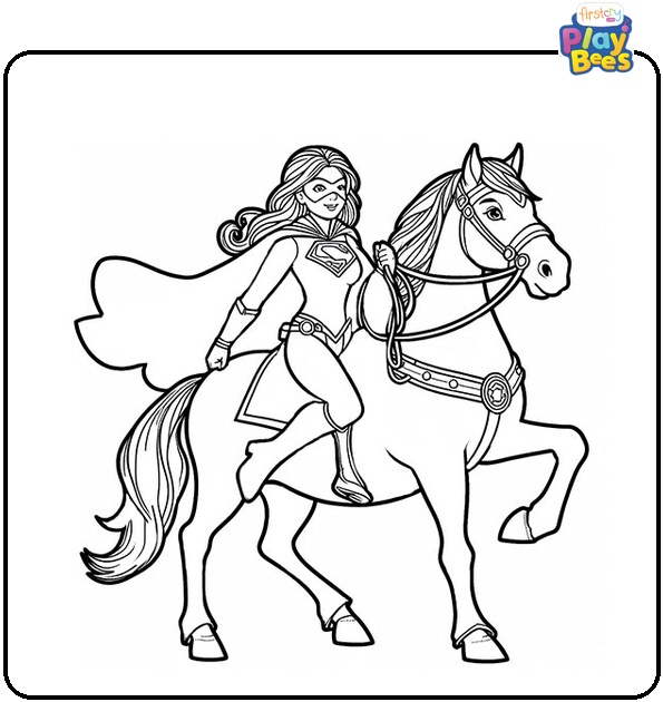 Female Superhero Coloring Page Female Superhero Coloring Page