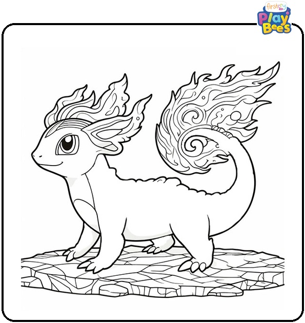 Fiery One Pokemon Charmeleon Coloring Page