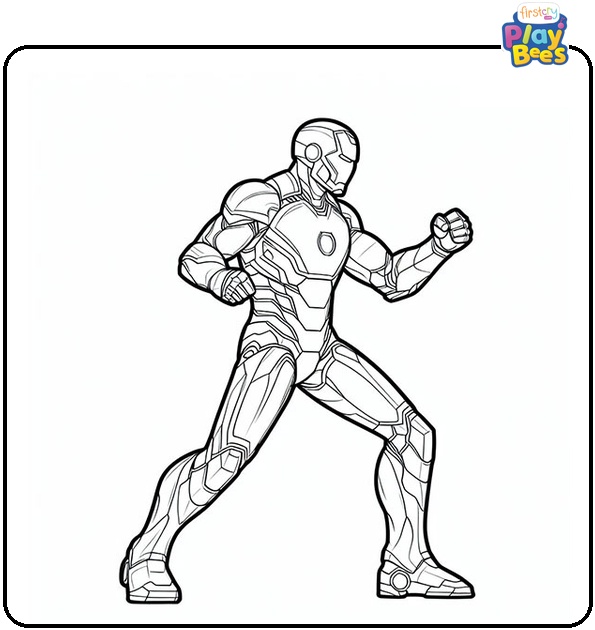 Fighting Iron Man Coloring Page Fighting Iron Man Coloring Page