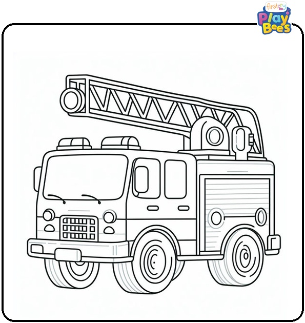 Fire Engine Truck Coloring Page