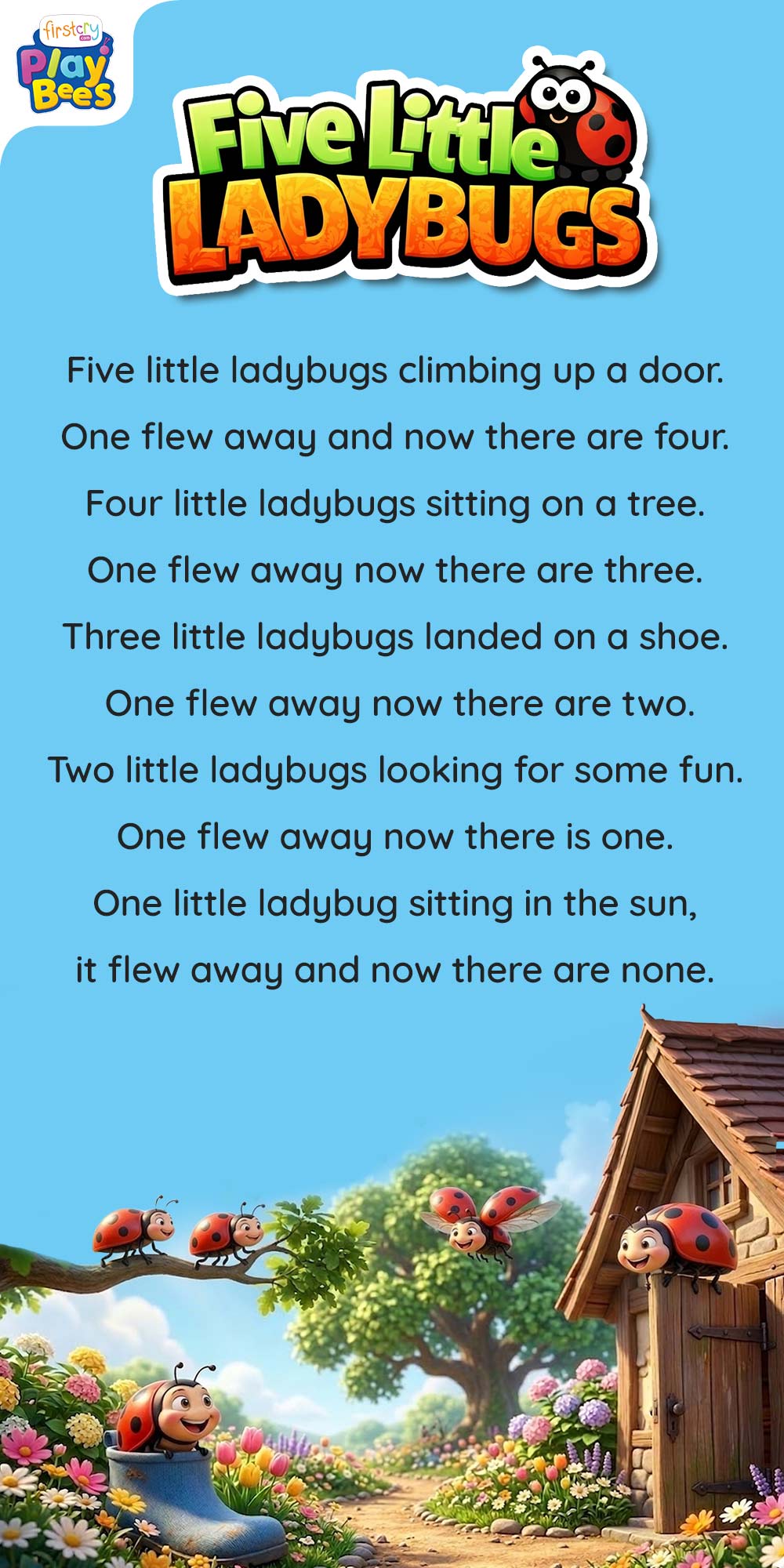 Five Little Ladybugs Song Lyrics