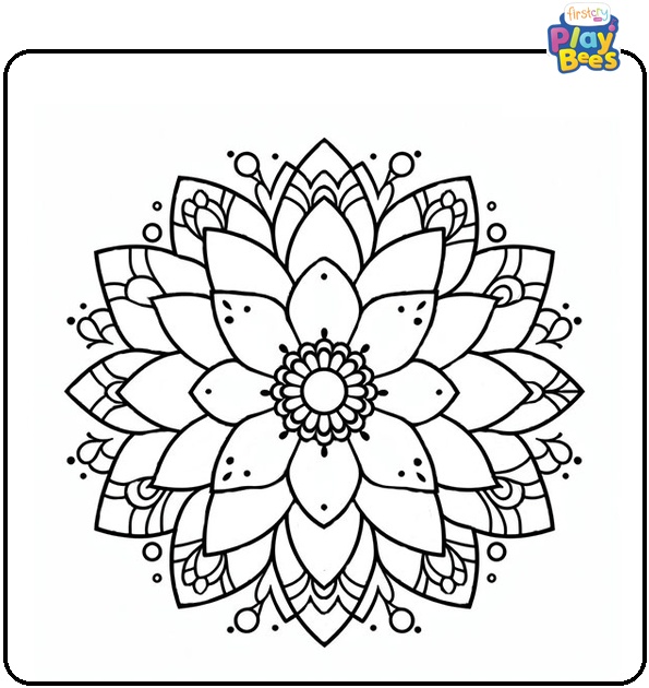 Flower Mandala Coloring Page