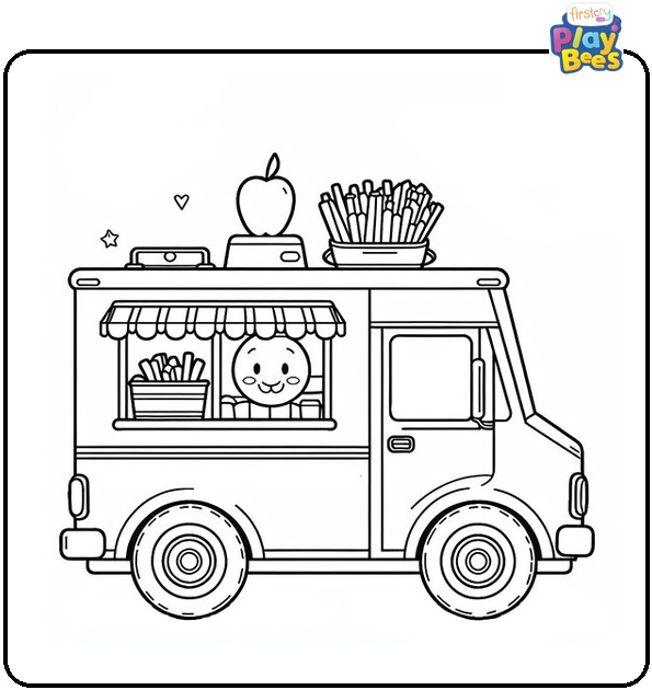 Food Truck Coloring Page