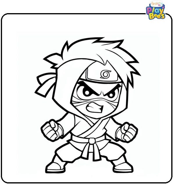 Furious Ninja Coloring Page Furious Ninja Coloring Page