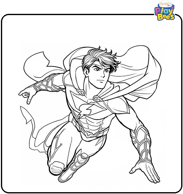 Hal Jordan Superhero Coloring Page