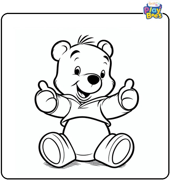 Happy Winnie The Pooh Coloring Page Happy Winnie The Pooh Coloring Page