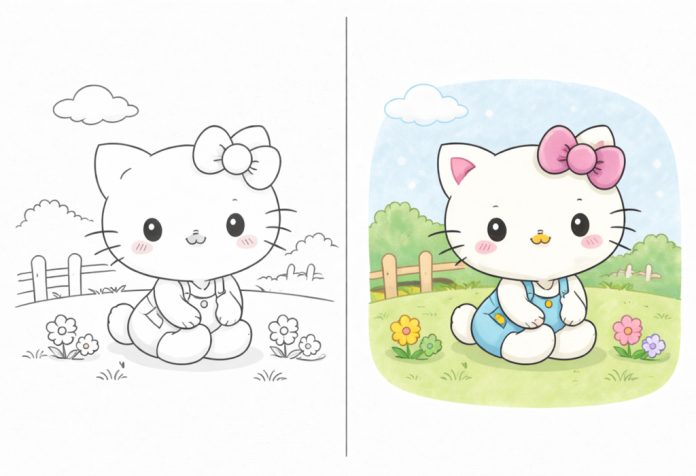 Hello Kitty Coloring Pages – Free Printable Worksheets & Images