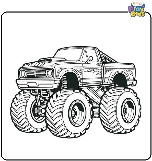 Hot Wheel Monster Truck Coloring Page Hot Wheel Monster Truck Coloring Page