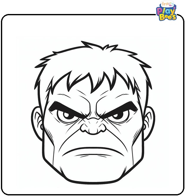 Hulk Face Coloring Page Hulk Face Coloring Page