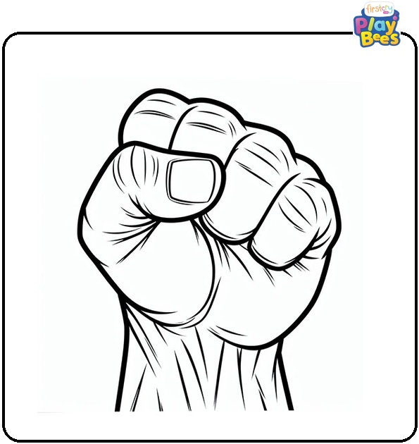 Hulk Fist Coloring Page Hulk Fist Coloring Page