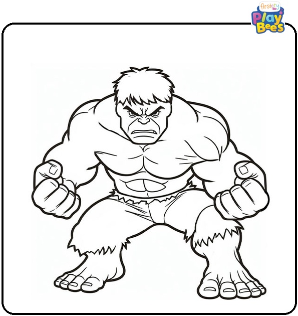 Hulk Ready to Fight Coloring Page Hulk Ready to Fight Coloring Page