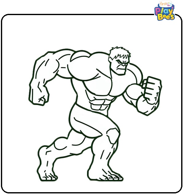 Hulk Running Coloring Page Hulk Running Coloring Page
