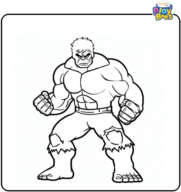 Hulk Superhero Coloring Page