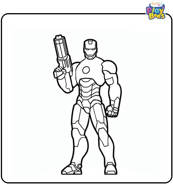 Iron Man War Machine Coloring Page Iron Man War Machine Coloring Page
